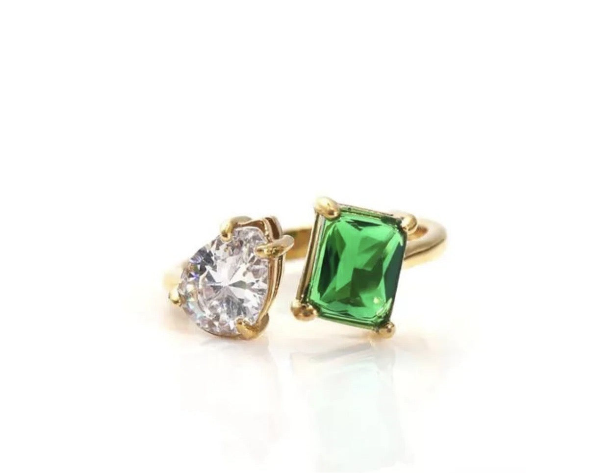 Open Cubic zirconia ring