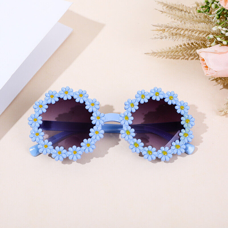 Children’s Girls Flower Shaped Cute Round Sunglasses