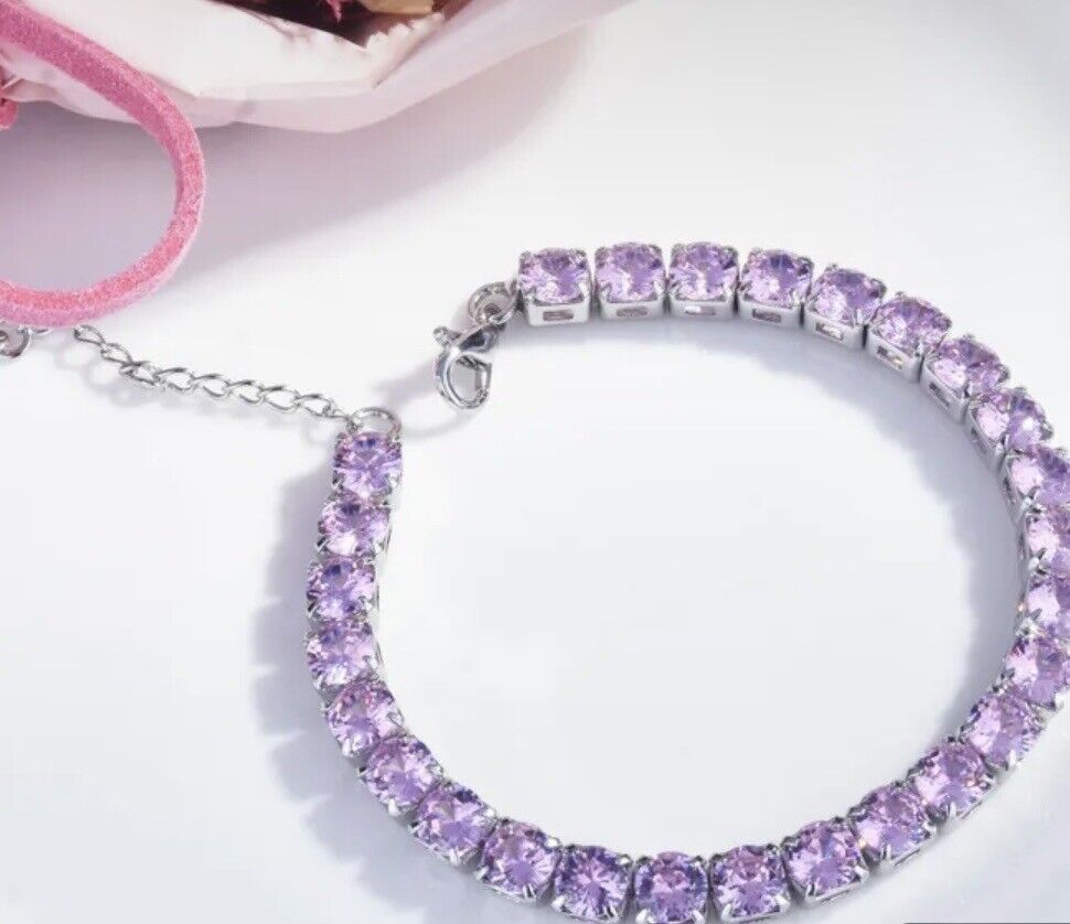 Pink Diamond Crystal Bracelet