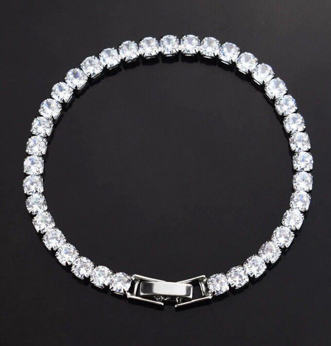 Round Cut Rhinestone Tennis Bracelet
