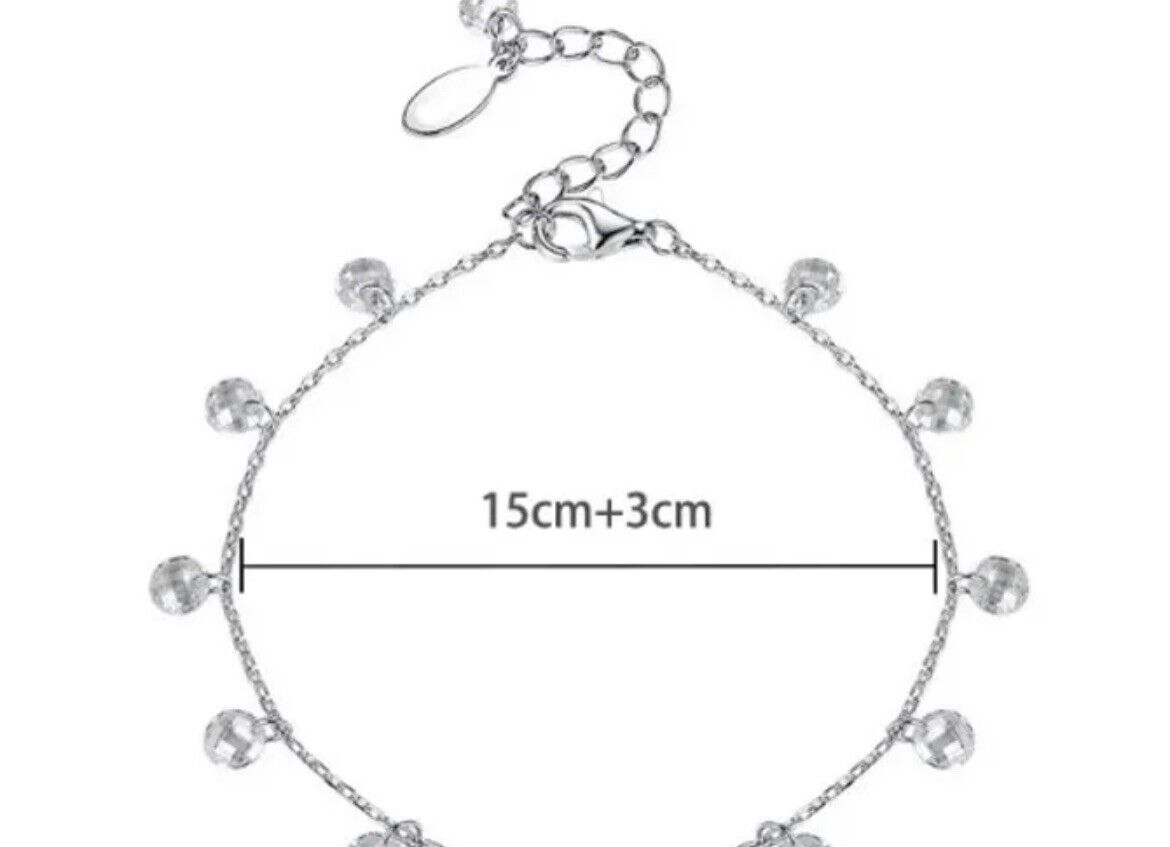 Silver Round Cubic Zirconia Bracelet