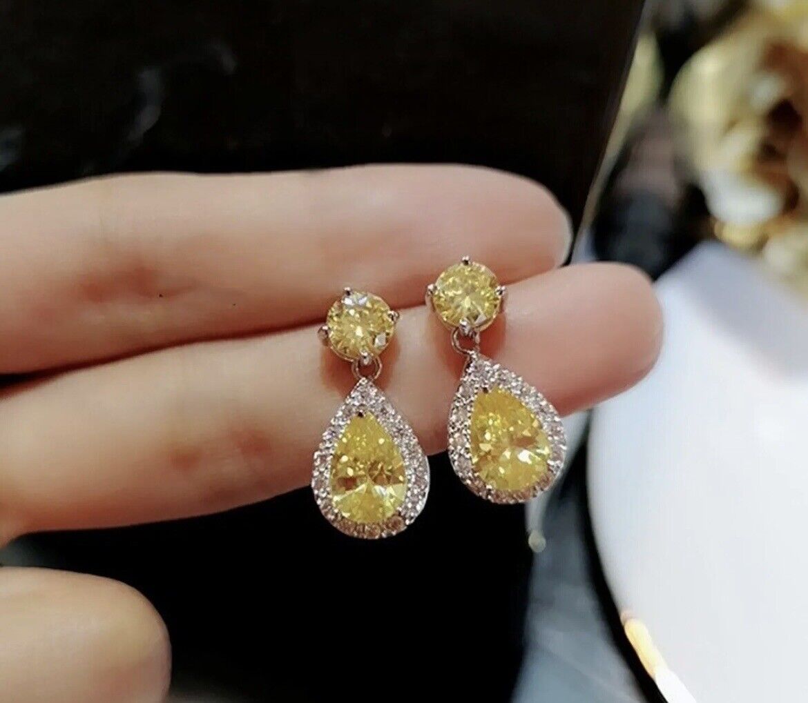Pear Drop Earrings Cubic Zirconia