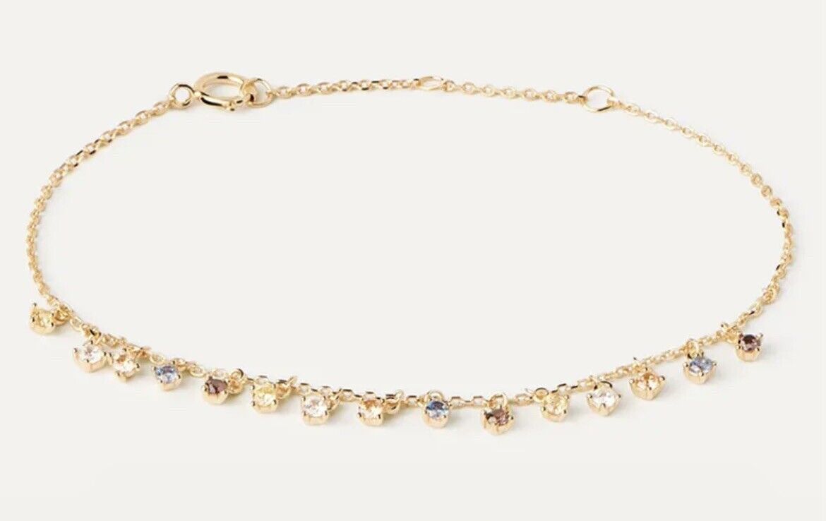 Gold Multi Colour Rhinestones Bracelet