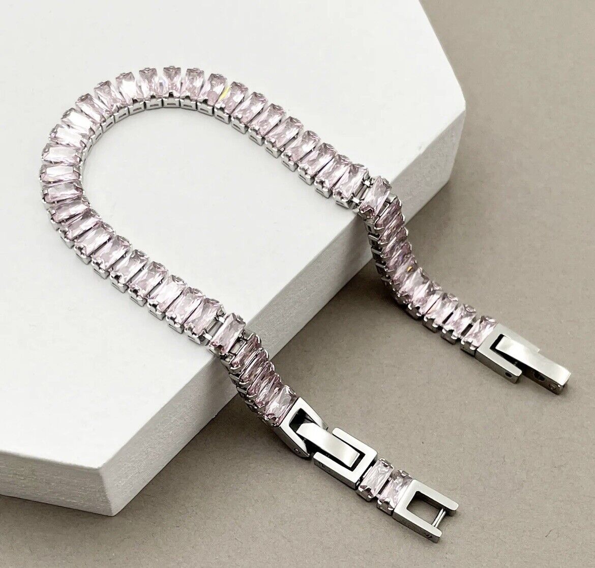 Baguette Cubic Zirconia Tennis Bracelet