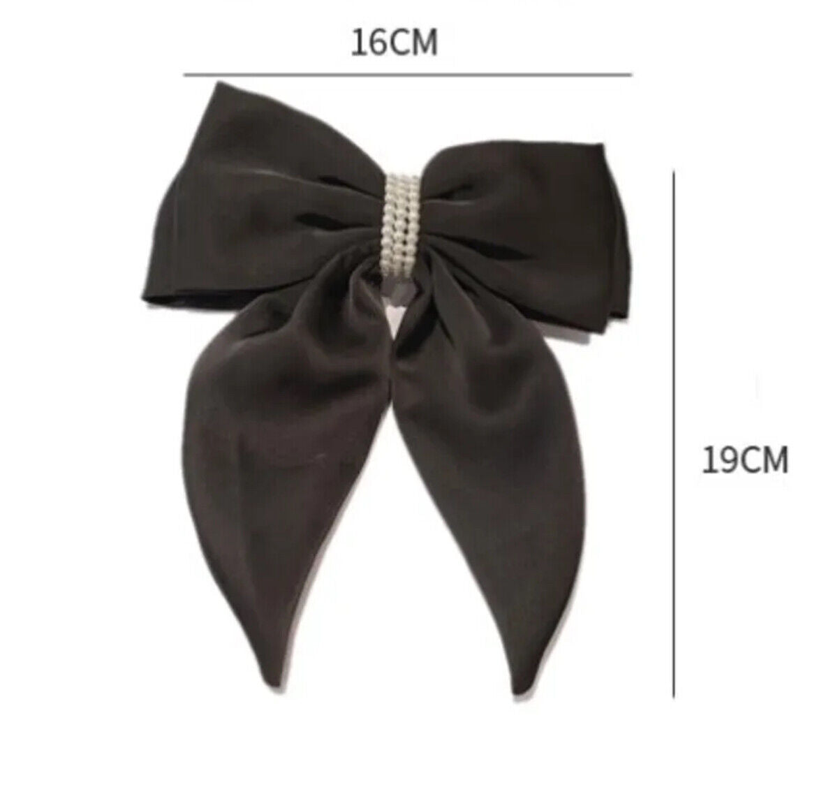 Bow Ribbon pearl Satin Hair Clip