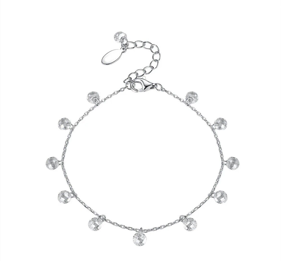 Silver Round Cubic Zirconia Bracelet