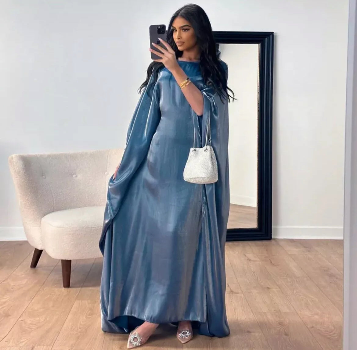 Gorgeous party wear abaya Modest maxi Dress