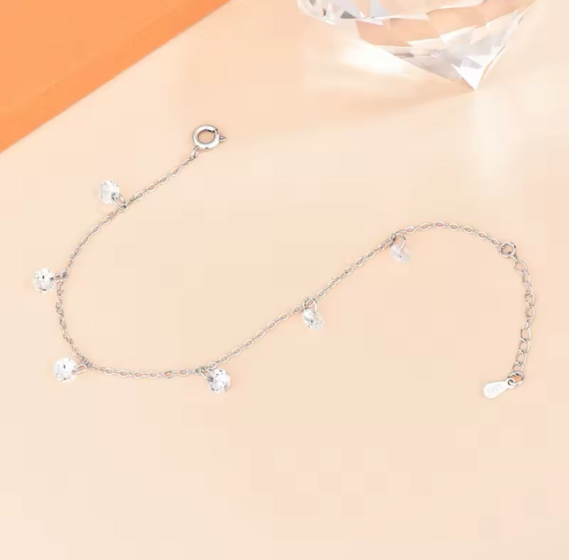 Silver Round Cubic Zirconia Bracelet