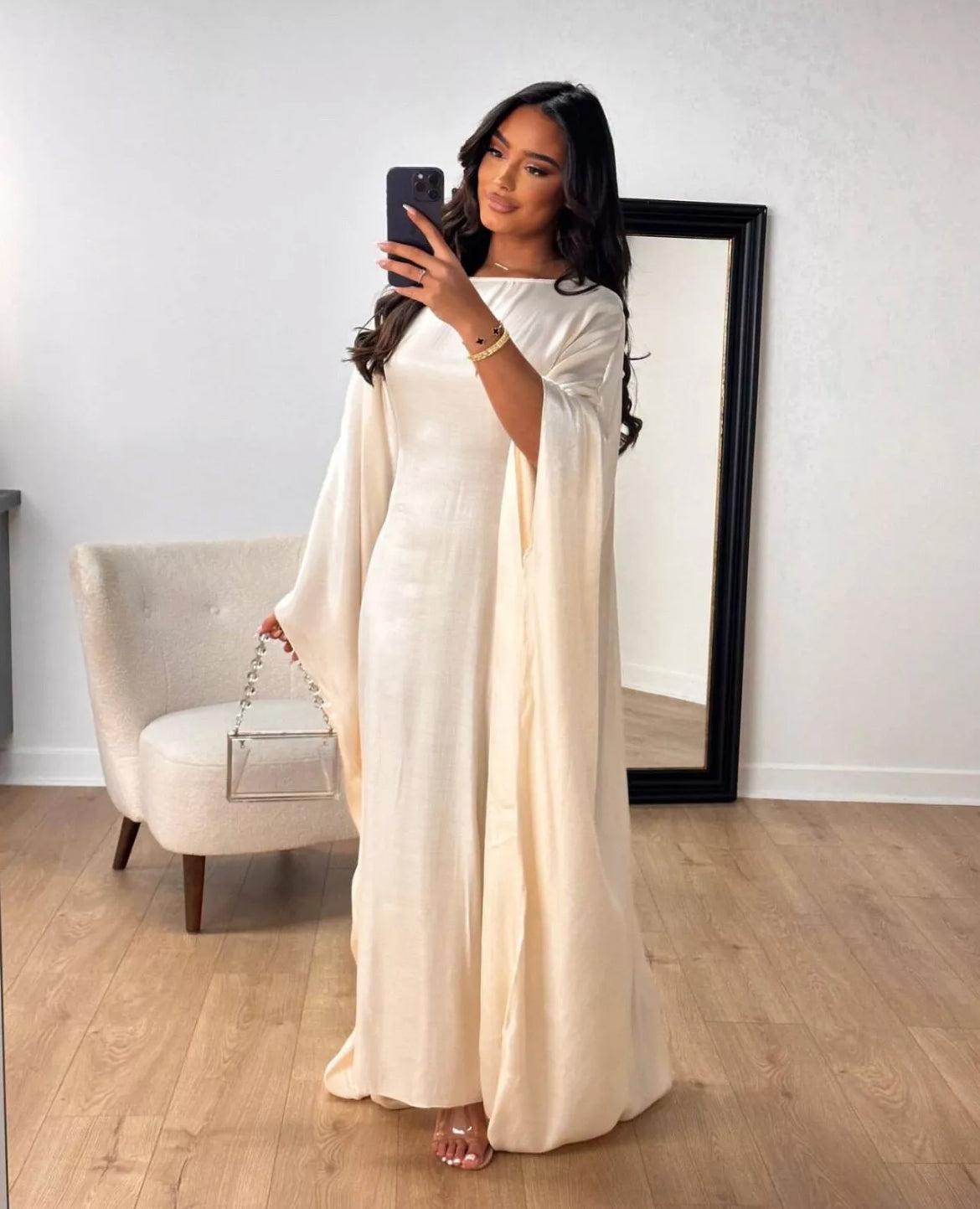 Gorgeous party wear abaya Modest maxi Dress
