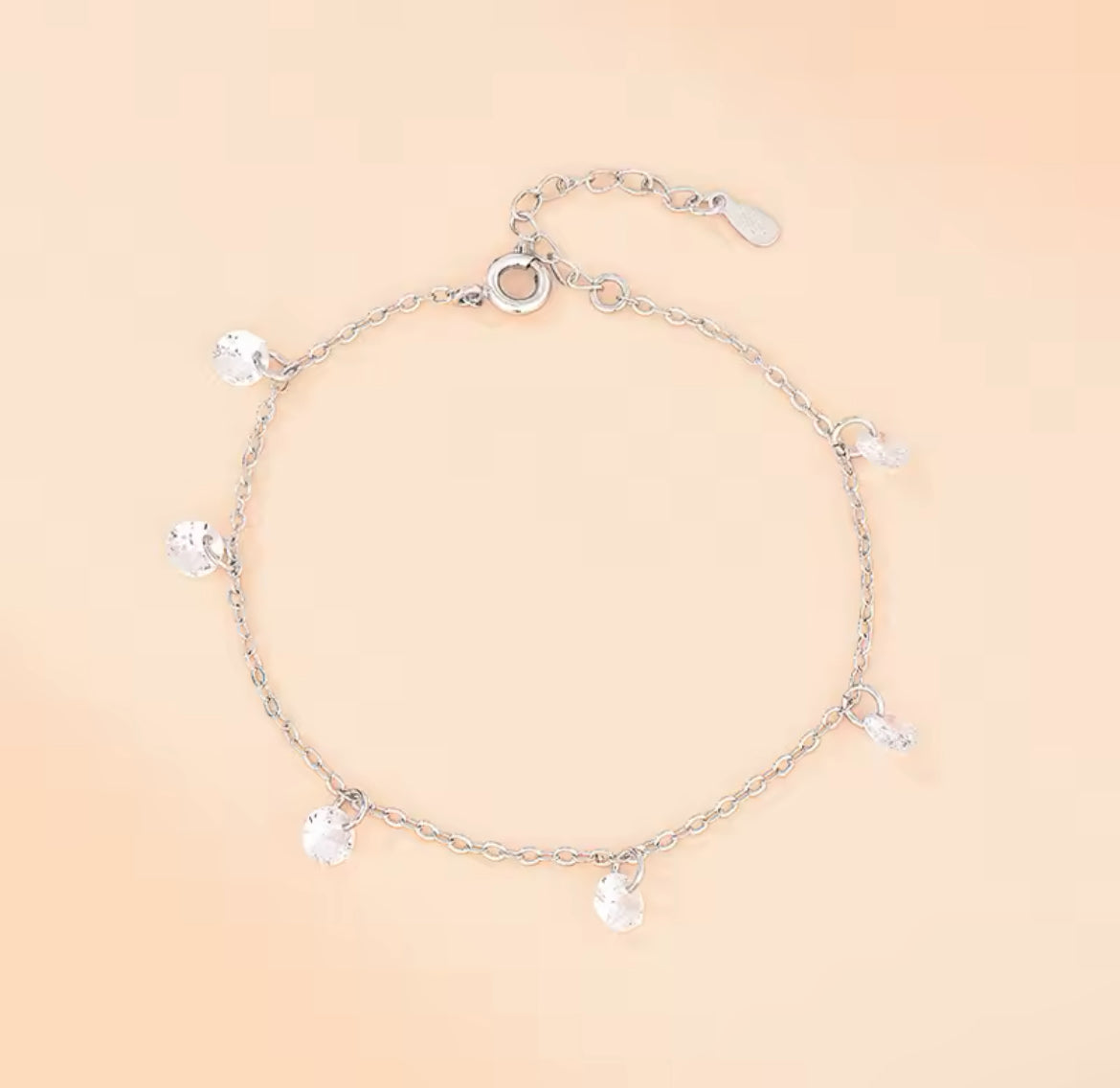 Silver Round Cubic Zirconia Bracelet