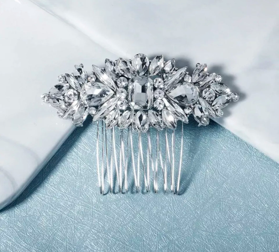 Wedding Silver Bridal Hair Accessories Rhinestone Comb
