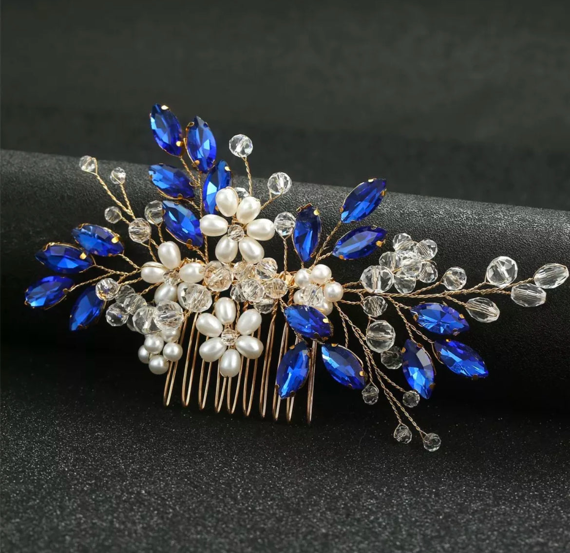 Wedding Flower Pearl Bridal Hair Comb