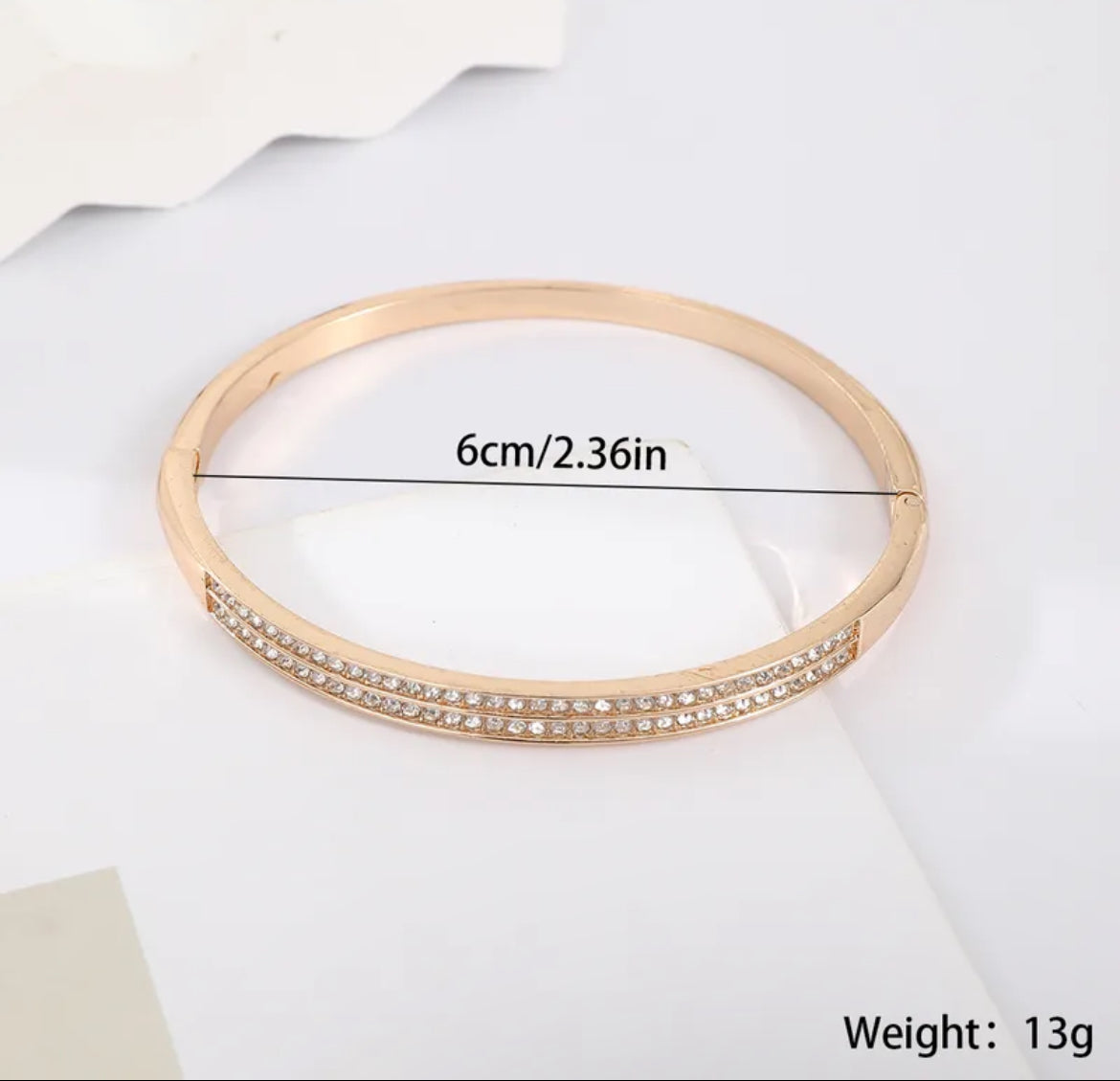 Diamanté Silver/gold bangle