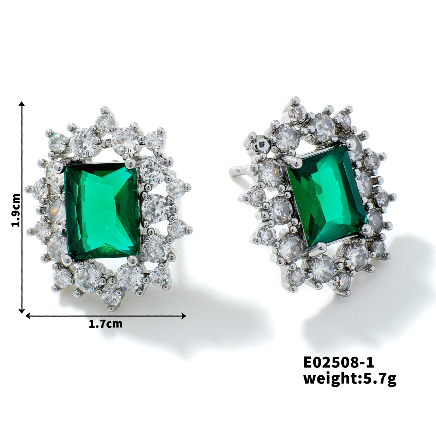 Silver Cubic Zirconia Stud Earrings