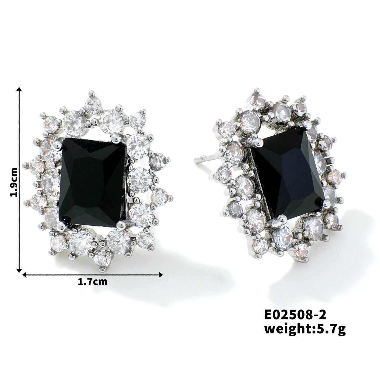 Silver Cubic Zirconia Stud Earrings