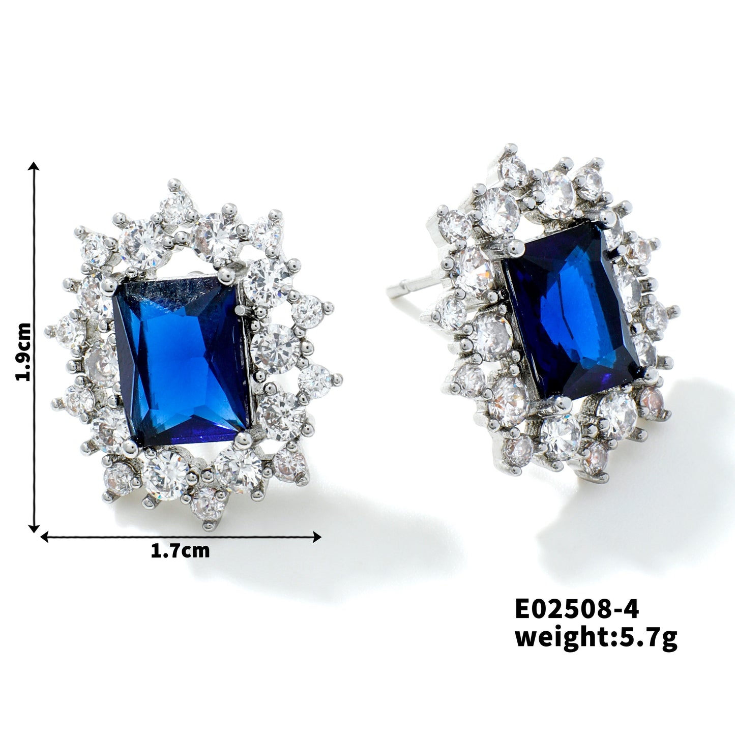 Silver Cubic Zirconia Stud Earrings