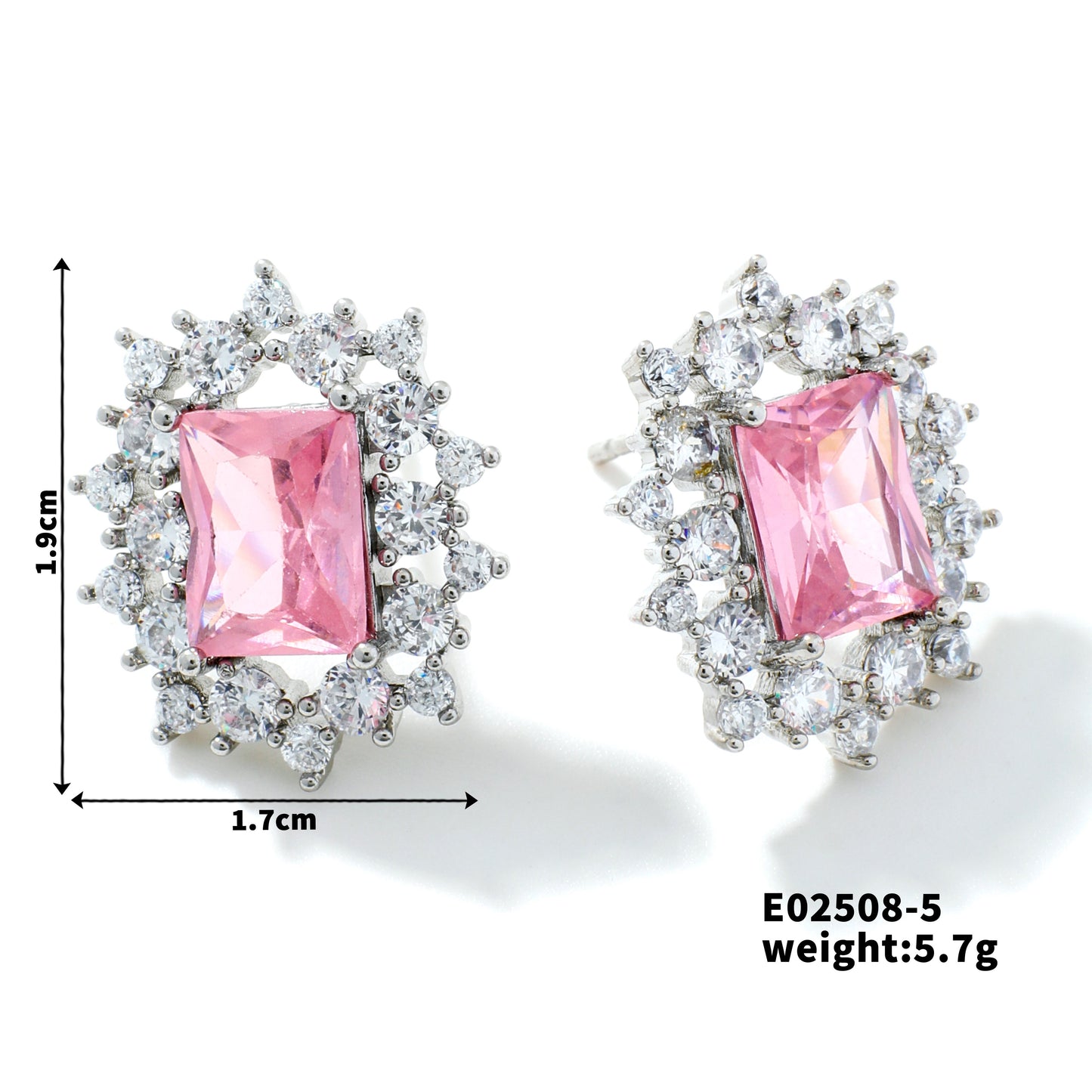 Silver Cubic Zirconia Stud Earrings