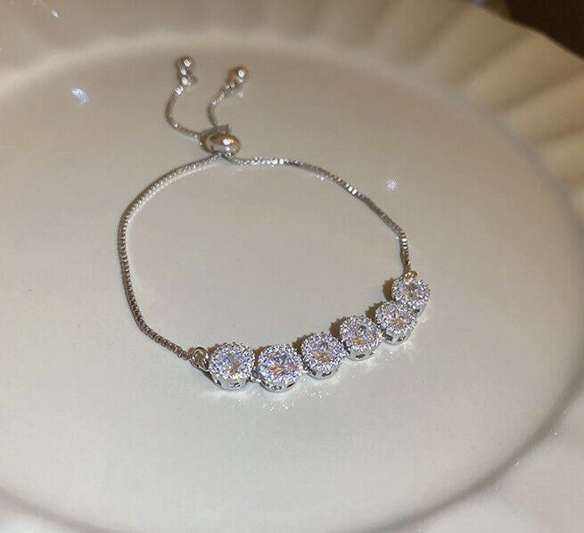Cubic Zirconia Bracelet Adjustable