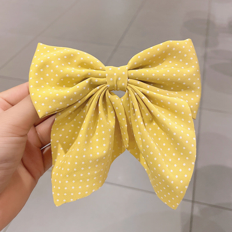 Polka Dot Hair Bow Clip