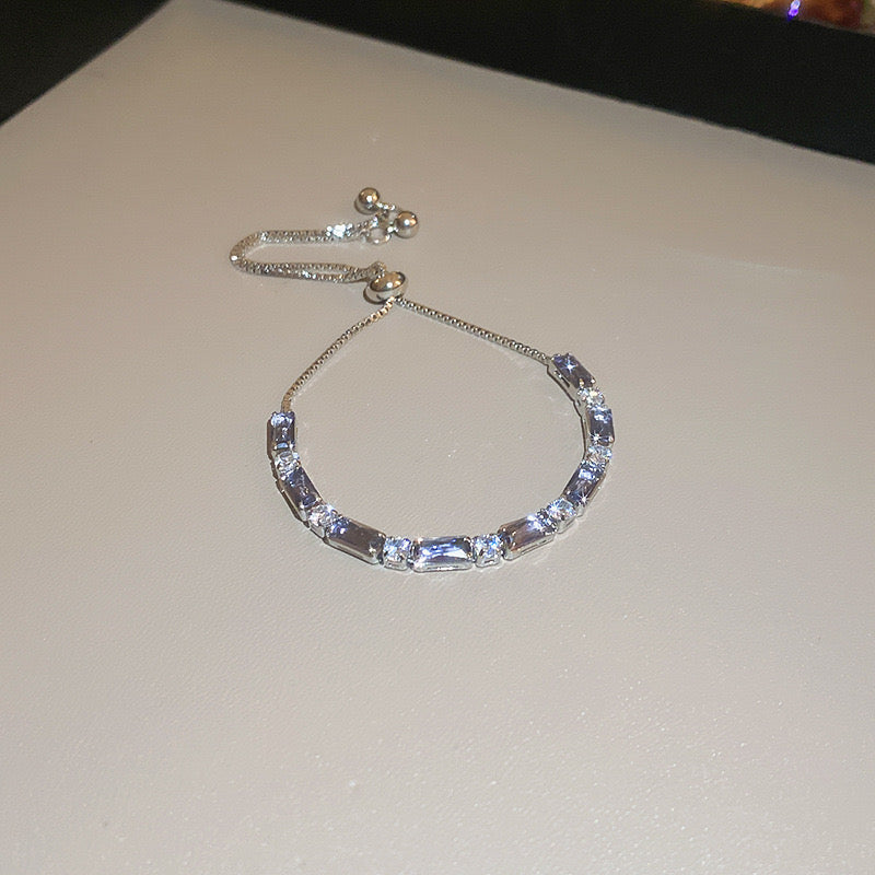 Cubic Zirconia purple baguette bracelet