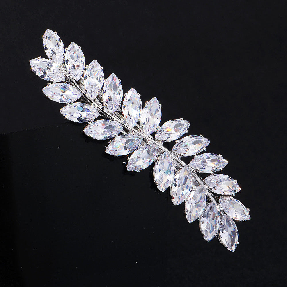 Rhinestone rose gold/silver hair clip