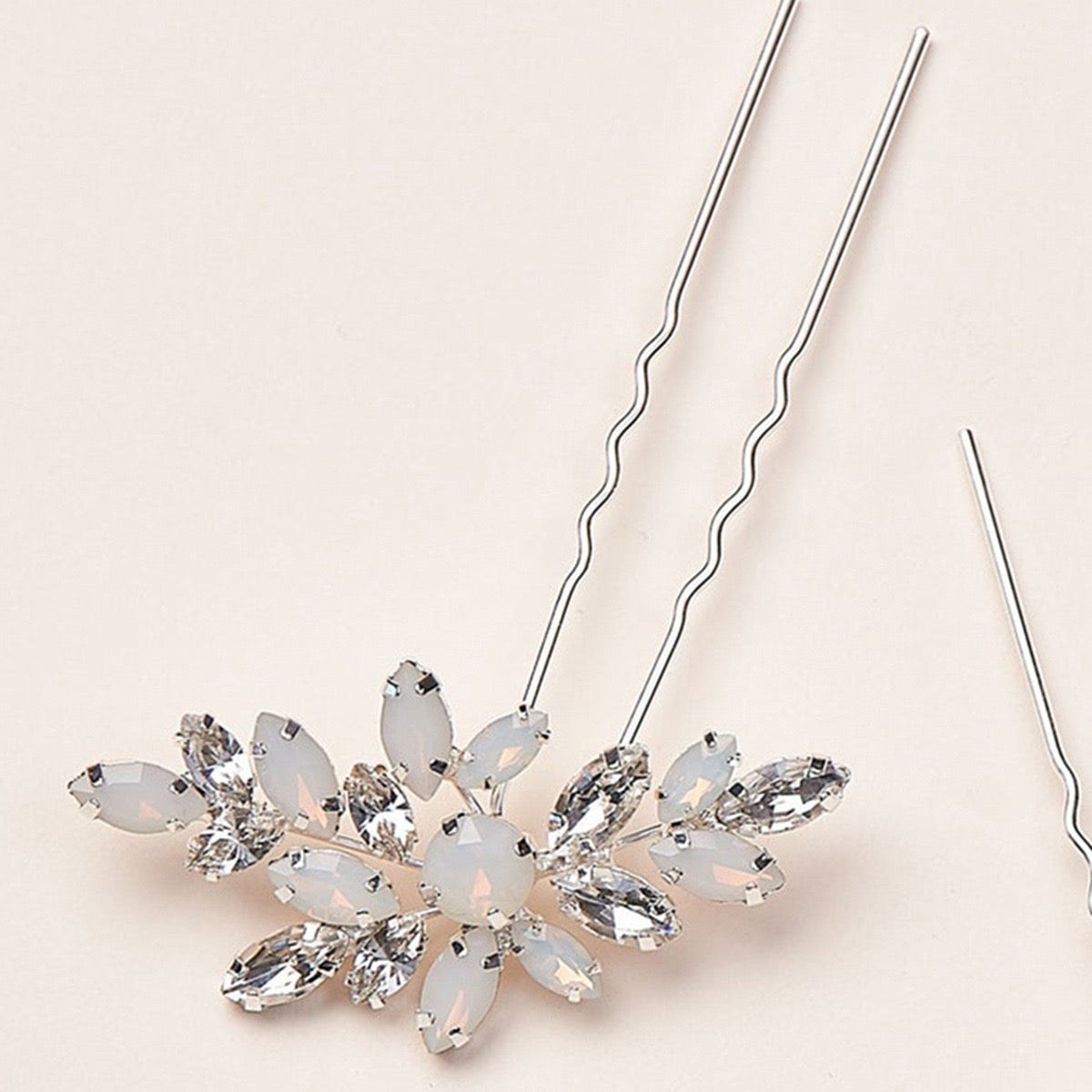 2 x wedding rhinestone bridal hair pin