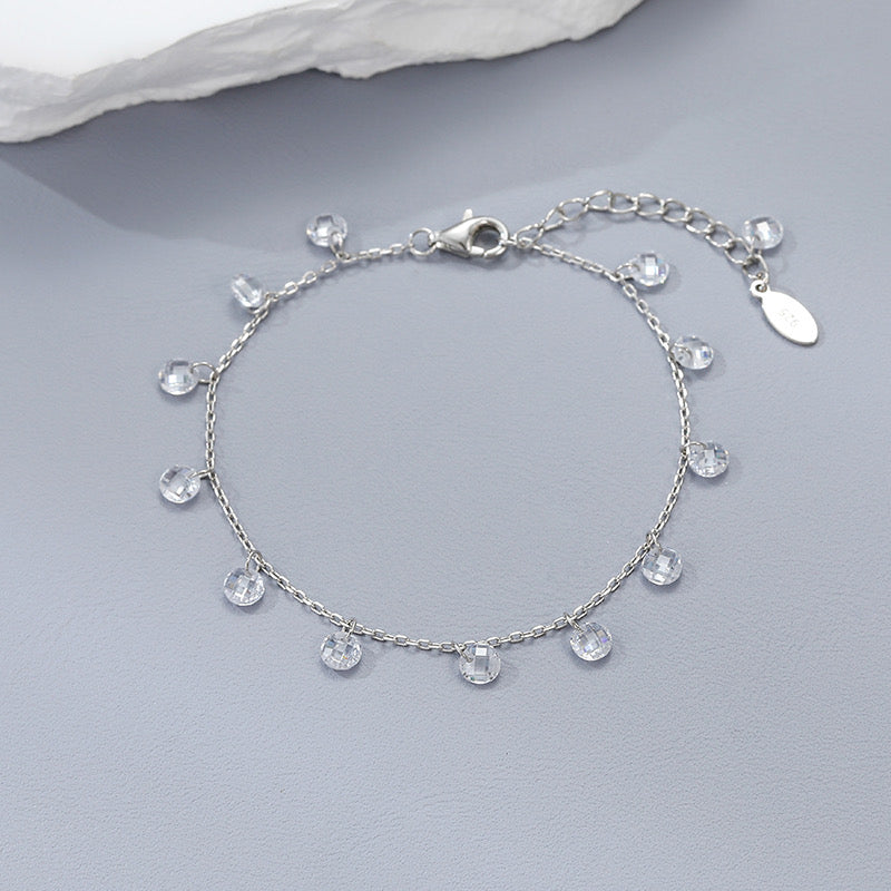 Silver Round Cubic Zirconia Bracelet