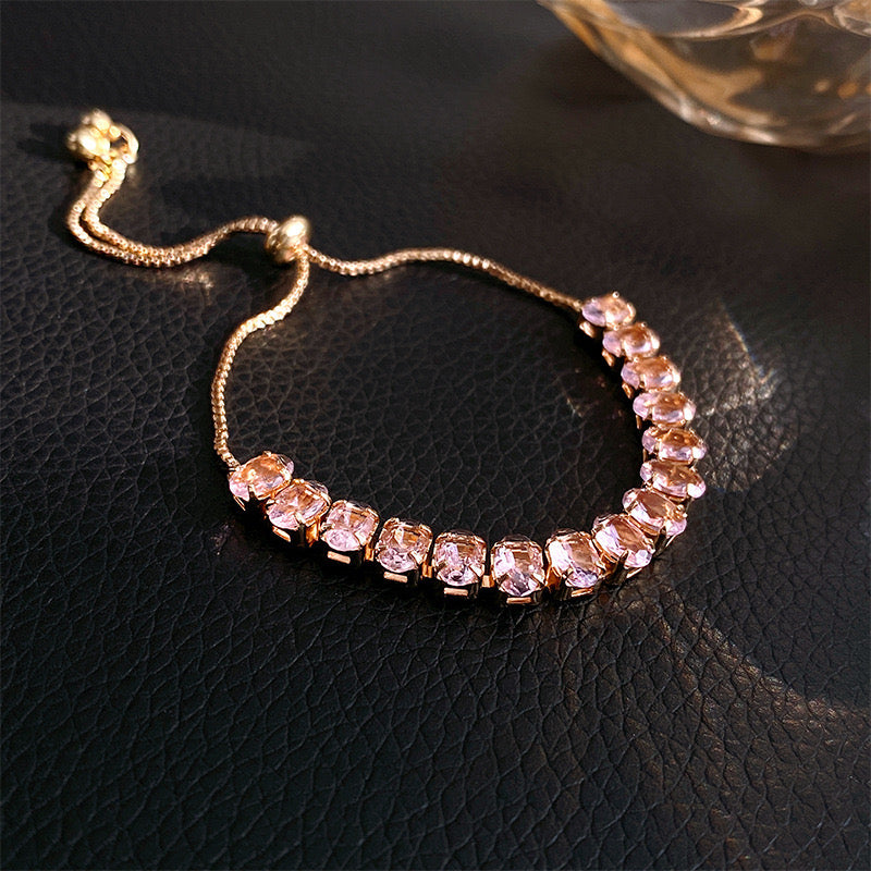 Oval Cubic Zircona Rhinestone Bracelet