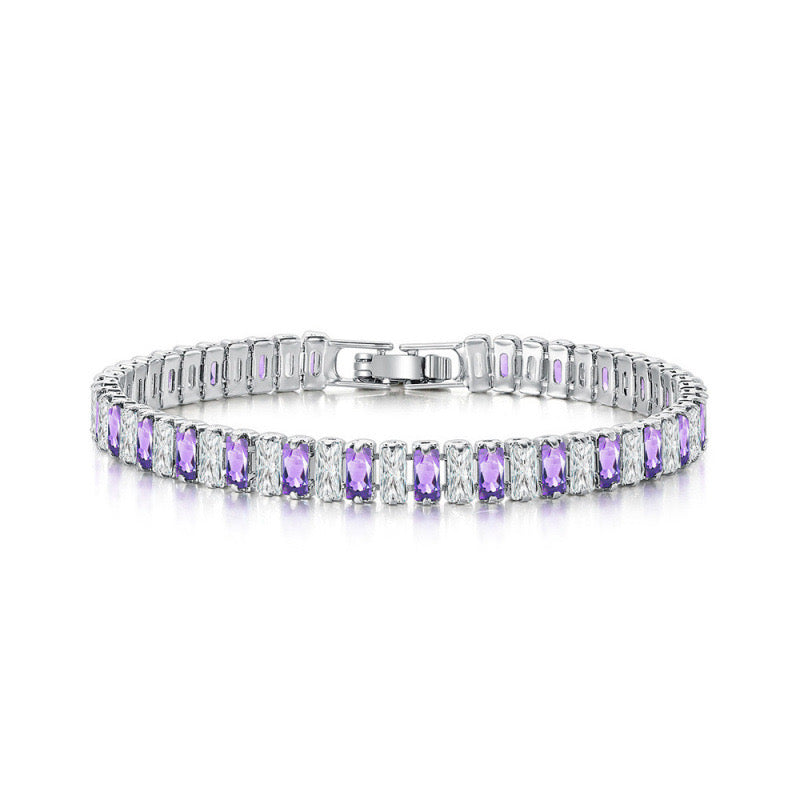 Elegant Tennis Bracelet – Silver Plated Copper