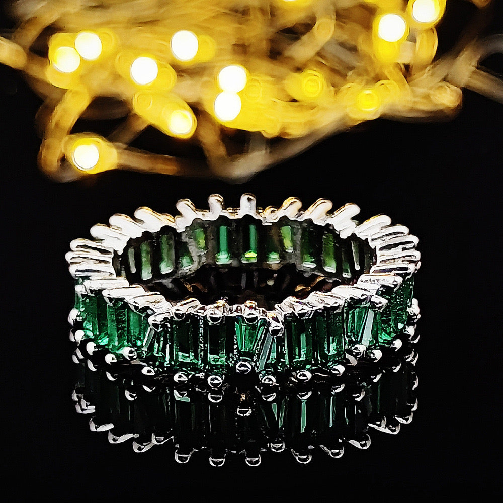 Silver/gold Cubic zirconia ring