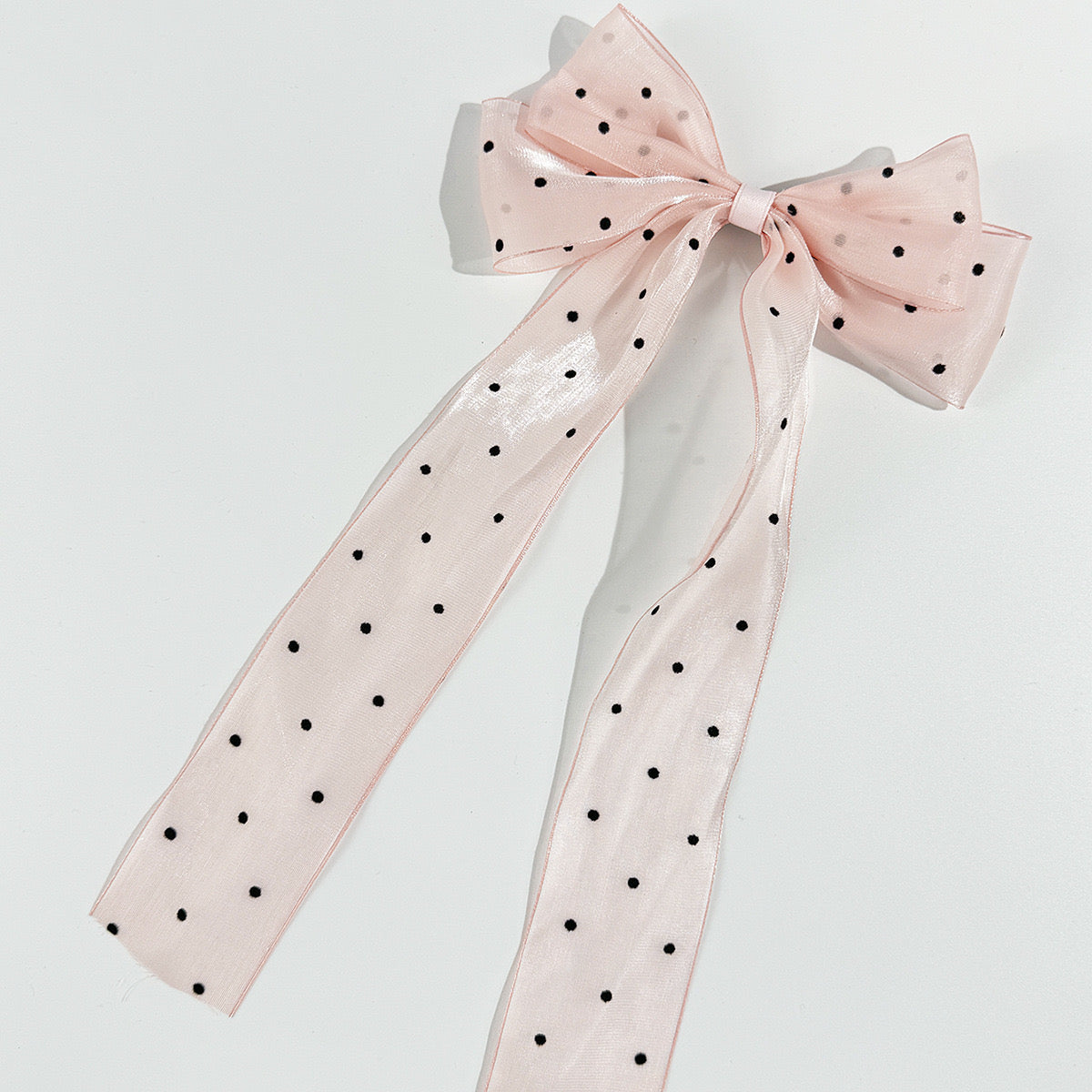 Polka dot Hair Bow Ribbon Clip