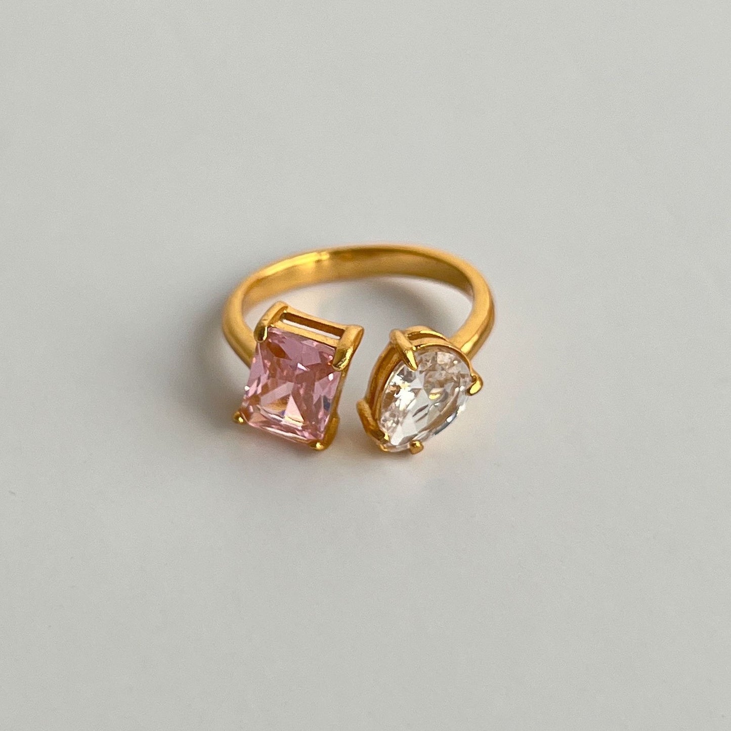 Open Cubic zirconia ring