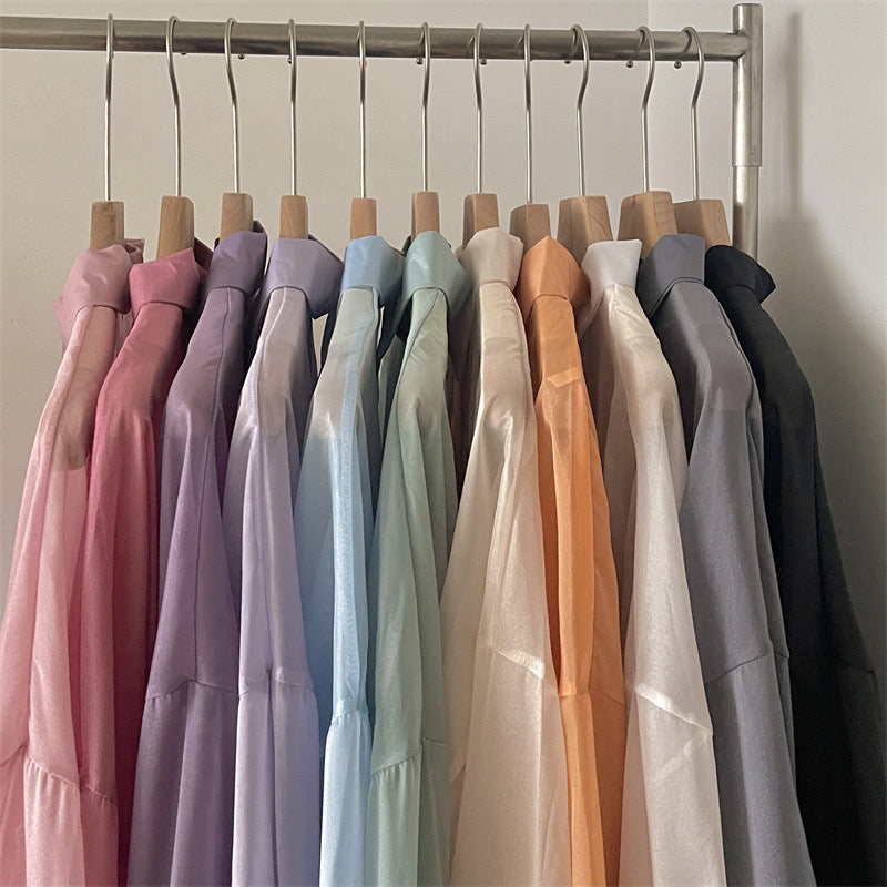 Sheer button shirt blouse
