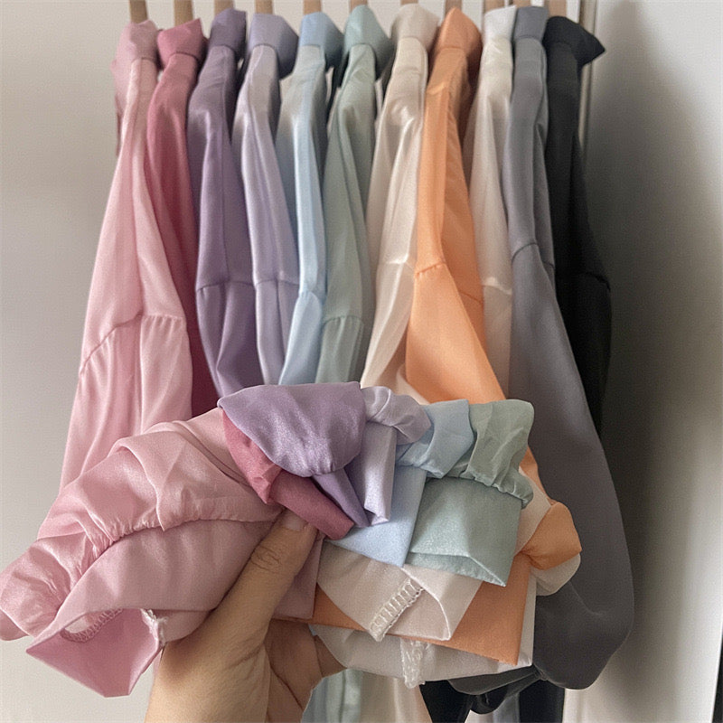 Sheer button shirt blouse