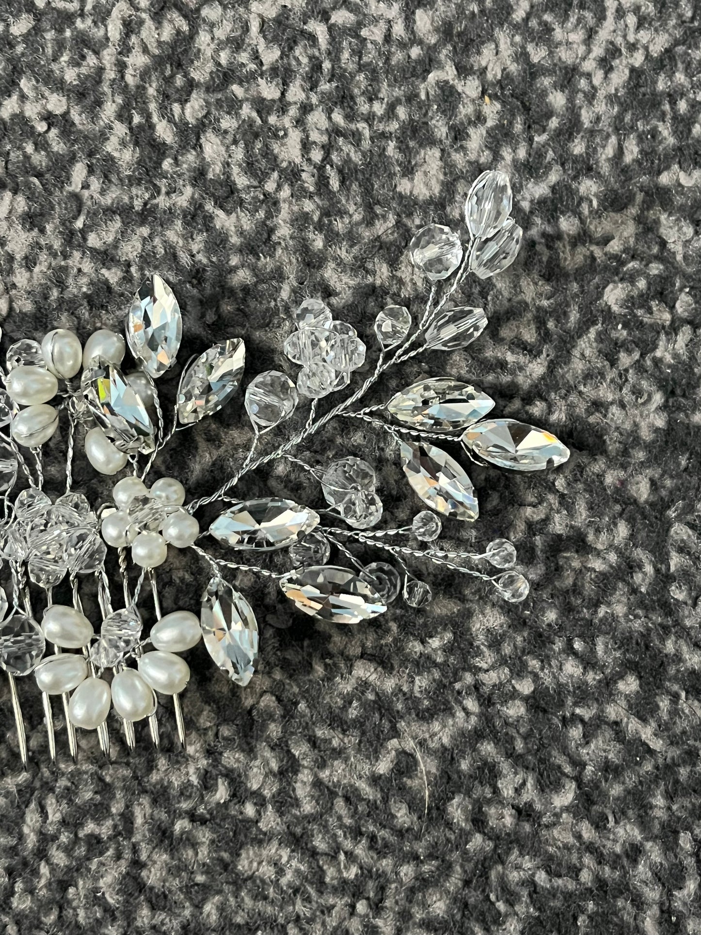 Wedding Flower Pearl Bridal Hair Comb
