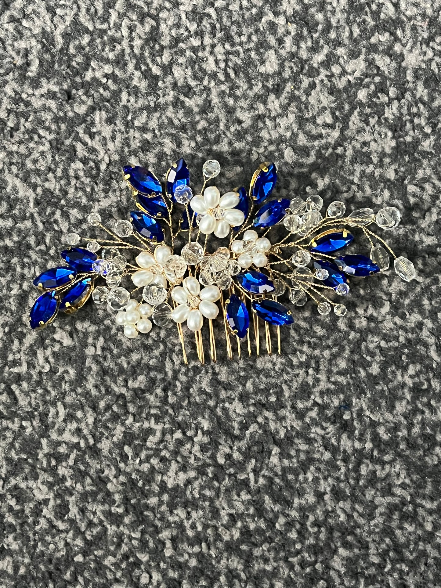 Wedding Flower Pearl Bridal Hair Comb