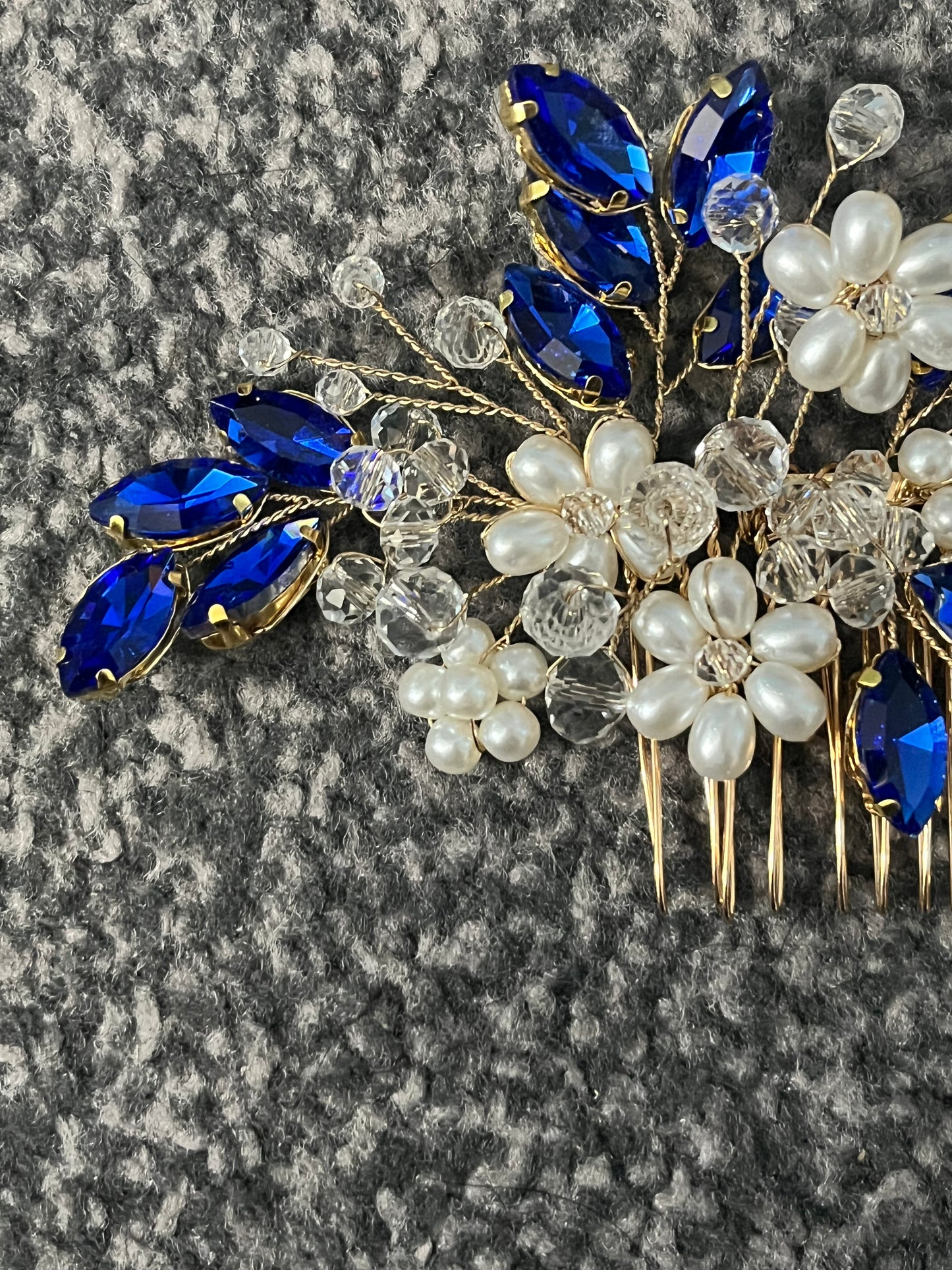 Wedding Flower Pearl Bridal Hair Comb
