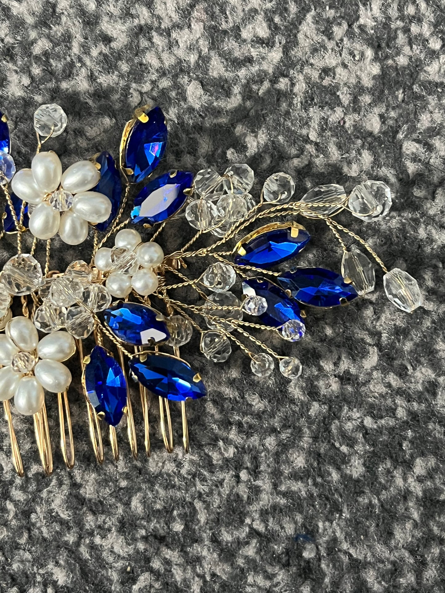 Wedding Flower Pearl Bridal Hair Comb
