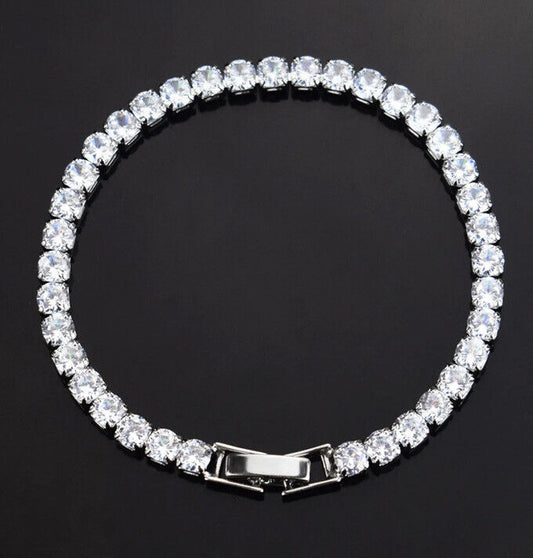 Round Cut Rhinestone Tennis Bracelet
