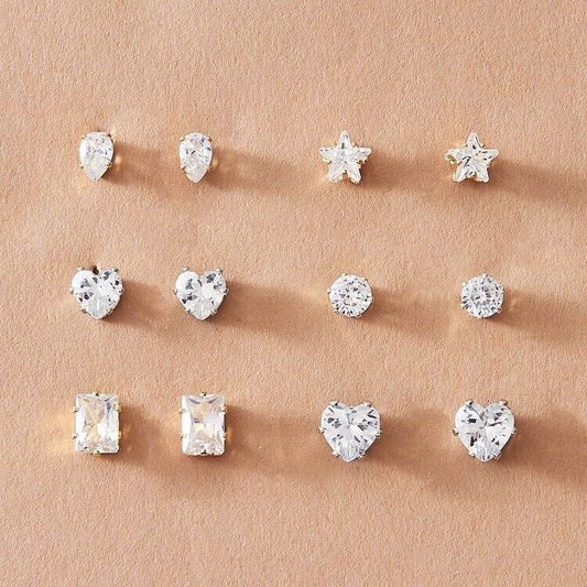 Rhinestone Cubic Zirconia Earring Studs