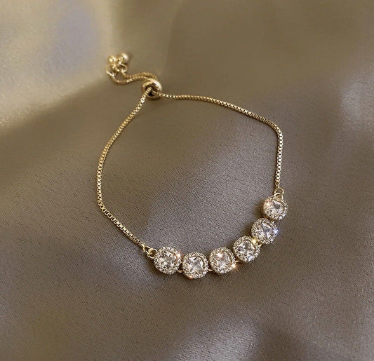 Cubic Zirconia Bracelet Adjustable