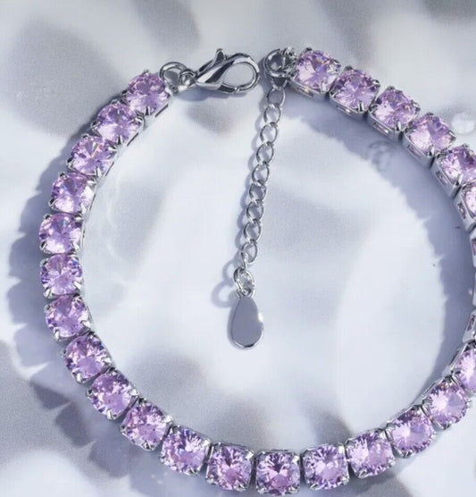 Pink Diamond Crystal  Bracelet