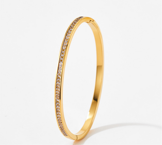 Diamanté Silver/gold bangle