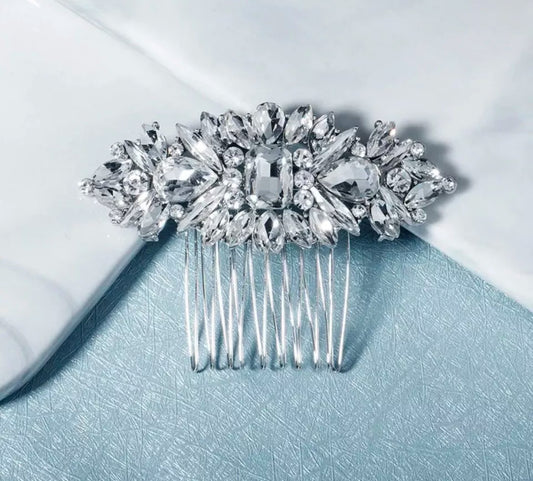 Wedding Silver Bridal Hair Accessories Rhinestone Comb