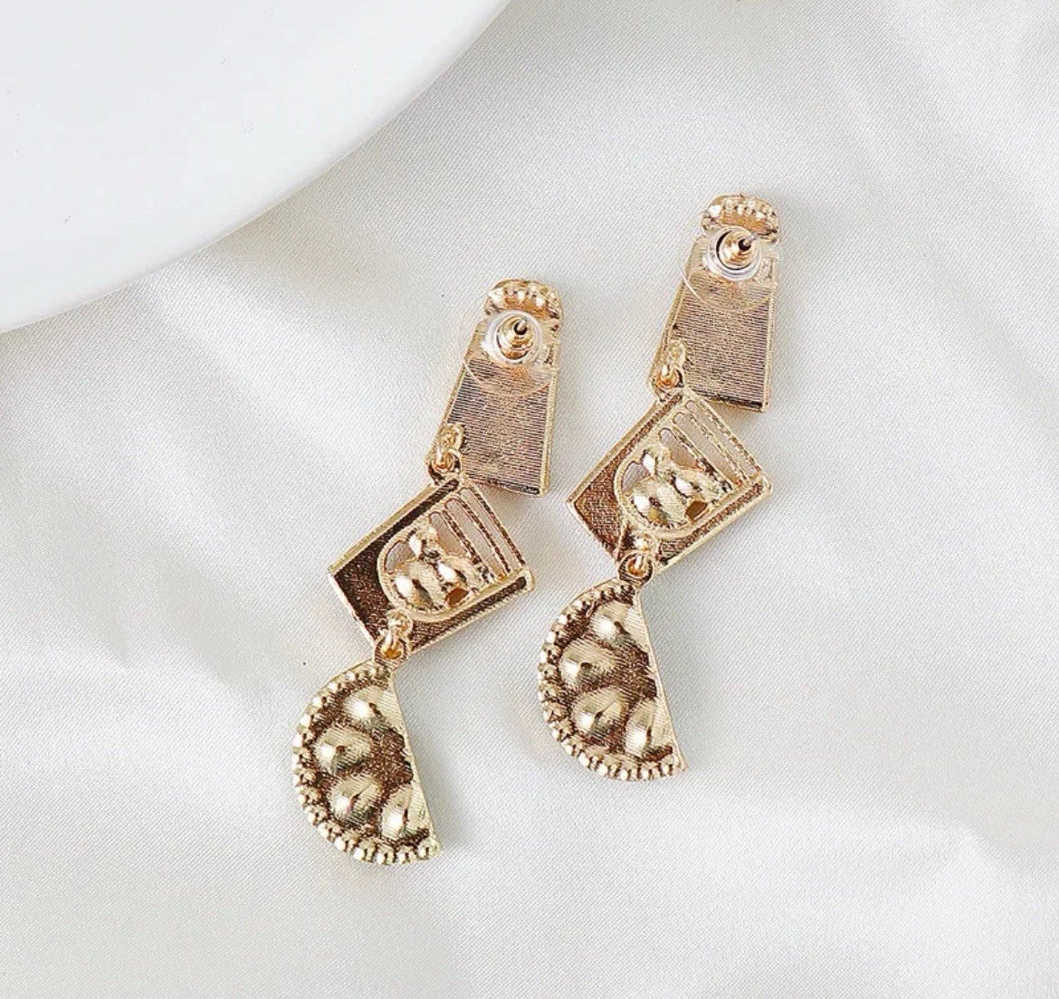 Geometric Cocktail Drink Drop Earrings