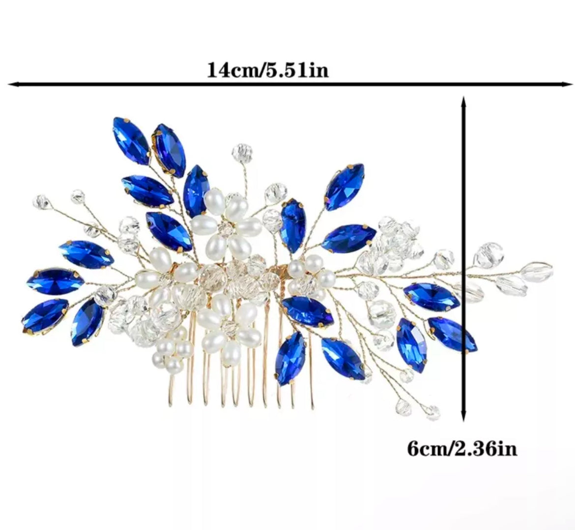 Wedding Flower Pearl Bridal Hair Comb
