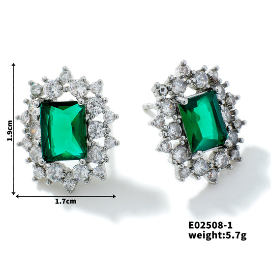 Silver Cubic Zirconia Stud Earrings
