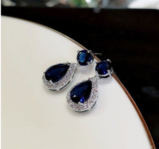 Pear Drop Earrings Cubic Zirconia
