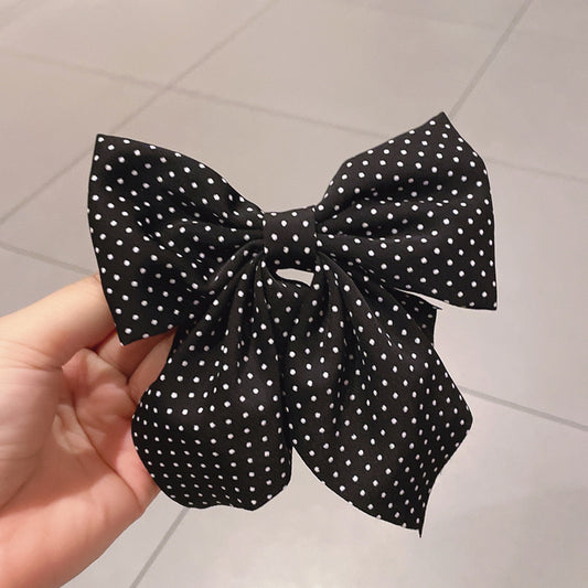 Polka Dot Hair Bow Clip