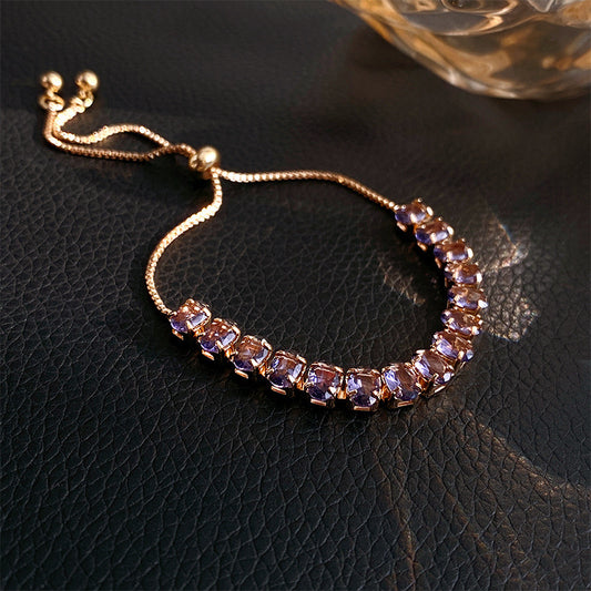 Oval Cubic Zircona Rhinestone Bracelet